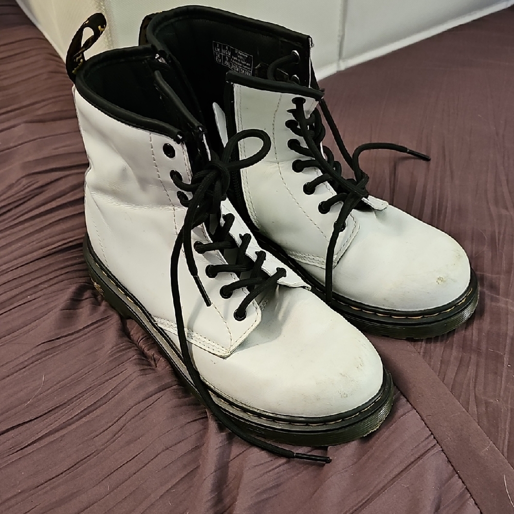 Dr. Martens White Combat Boots